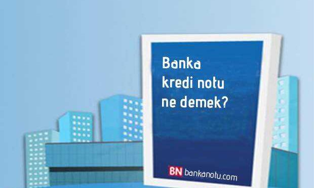 banka kredi notu ne demektir